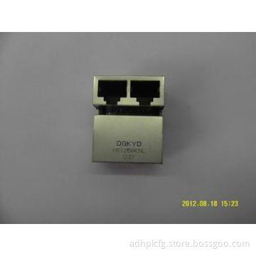 1 x 2 Integrated Magnetic RJ45 Modular Jack 100BASE Connect